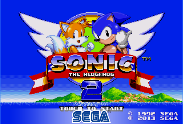 Sonic The Hedgehog 2 Home screen